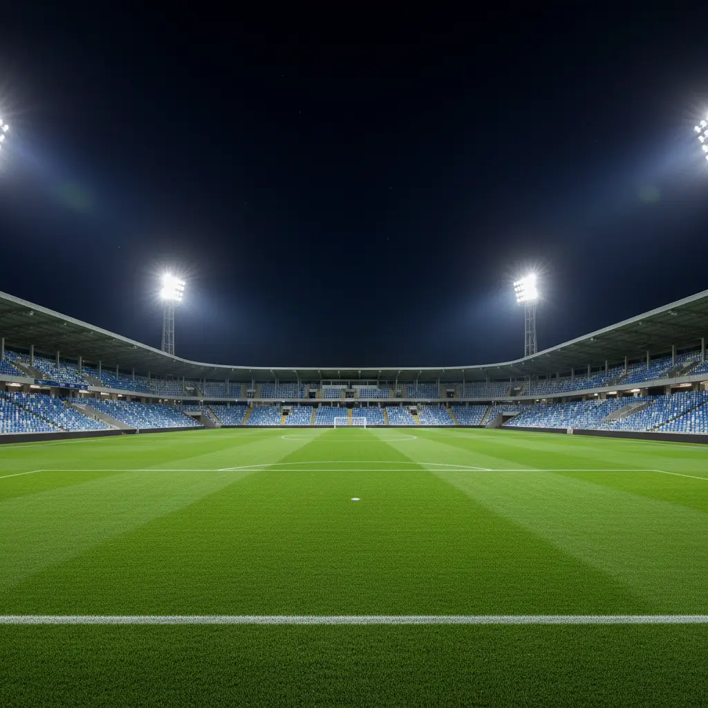 สนามฟุตบอลยามค่ำคืน