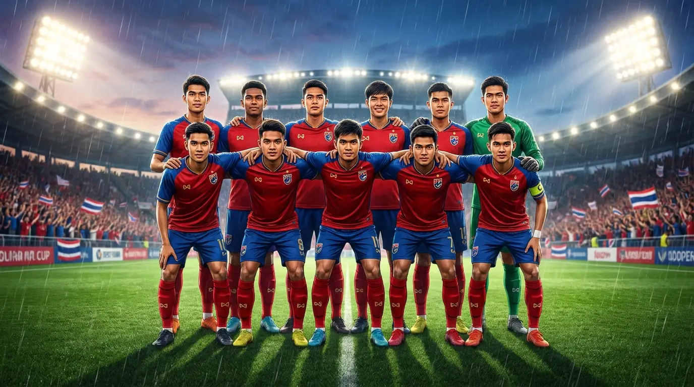 ภาพปกบทความ: นักเตะเยาวชนทีมชาติไทย U17 และ U20 แสดงความพร้อมและความมุ่งมั่นบนสนามหญ้า