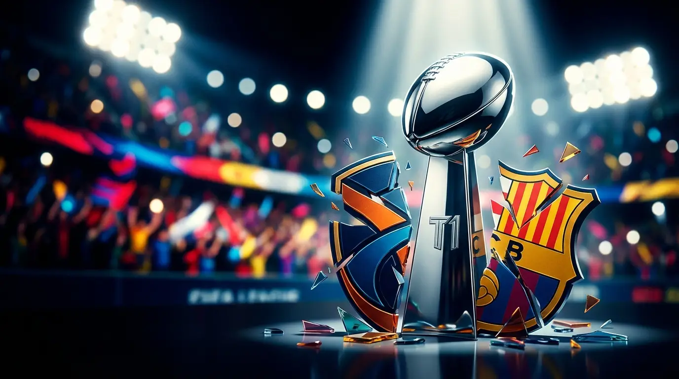 A dramatic and suspenseful cover image for Thai League 1 & 2 mid-season prediction article, showing the clash between championship glory and relegation battle under stadium lights.