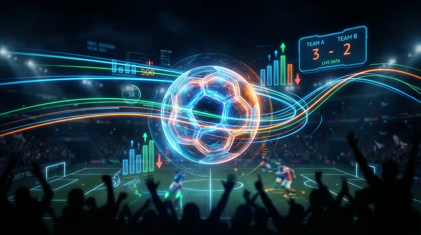 A conceptual visualization of Expected Goals (xG) data analysis in Thai League 1, showing the disparity between chance creation and actual results.